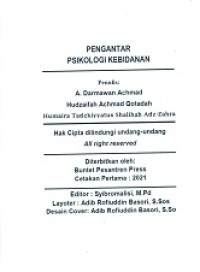 Image of Pengantar psikologi kebidanan (2021)