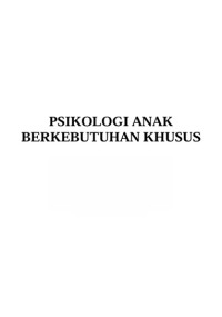 Image of Psikologi anak berkebutuhan khusus